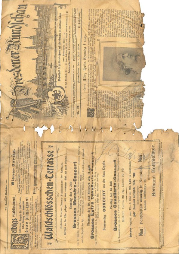 صفحه اول روزنامه پیدا شده در تابلوی مظفرالدین شاه فاجار